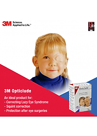 Combo 20 miếng dán mắt hỗ trợ nhược thị trẻ em 3M 1537 cỡ bé - Cho trẻ dưới 4 tuổi | Xuất xứ Ba Lan