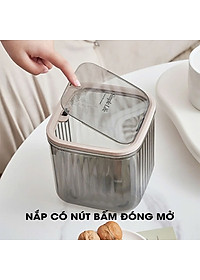 Hộp đựng bông tẩy trang , dụng cụ trang điểm , đồ dùng văn phòng..vv để bàn size 15.1*15.1*8.3 cm - Hàng chính hãng