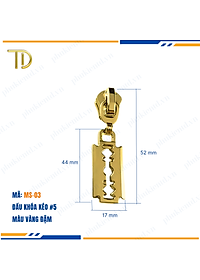 Đầu khóa kéo túi xách, đầu khóa kéo thay thế, đầu khóa kéo balo răng 5 mạ điện độ bền 5-8 năm