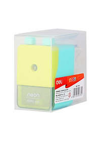 Gọt chì quay tay Deli 739 Chuốt bút chì quay tay Giao màu ngẫu nhiên