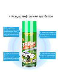 Chai Xịt Tẩy Keo Dính Đa Năng Trên Mọi Bề Mặt 450ml Tặng Kèm Khăn Lau + Khẩu Trang Cao Cấp AZONE