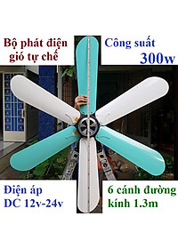 Bộ điện gió tự chế 12v-24v/300w sải cánh 1.3m