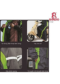 Áo mưa bộ thời trang cao cấp Nam Rando ASNM-38 For Men - Màu Ngẫu Nhiên
