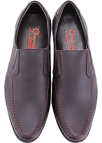 Giày Tây Nam Viền Chỉ Huy Hoàng HT7705 - Nâu