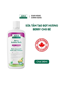 Sữa tắm tạo bọt dưỡng ẩm và làm mềm da cho bé hương berry Aleva Naturals (chai 240ml)