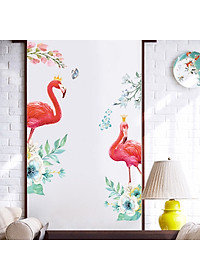 Decal dán tường đôi hồng hạc XH9310