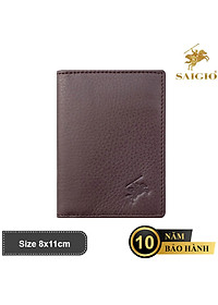 Ví Đựng Thẻ ATM Mini, Da Bò Mềm Mại GENTLE, Da Thật 100%, Thiết Kế Hiện Đại, Nhiều Ngăn Tiện Dụng, Đựng Thẻ Ngân Hàng, Danh Thiếp, Căn Cước, Hình Lưu Niệm, Dáng Đứng - Gập 2 - Hàng Chính Hãng SAIGIO