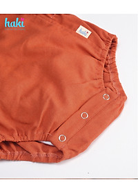 Bộ romper linen lưng chun cho bé trai bé gái Haki BL001, bộ body cho bé, baby bodysuit, set áo liền quần cho bé từ 6-13kg