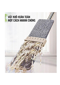  Cây Lau Nhà Tự Vắt Phẳng Thông Minh Spin Mop Xoay 360 Độ_ Tặng Kèm Hai Bông Lau