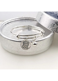 Vòng Tay Lắc Tay Cho Bé Bạc S99 Nguyên Chất Chuông Bóng Mix Bé Hổ LTE523 Điều Chỉnh Size