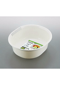 Bộ 01chậu & 01rổ nhựa Oval Sanada Seiko 5.3L cao cấp có tay cầm tiện dụng - Hàng nội địa Nhật Bản.