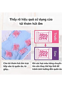 Set 3 Gói 3 Màu Thơm Hút Ẩm Long Não, Chống Ẩm Mốc, Đuổi Côn Trùng Tủ Quần Áo, Tủ Giày (Bịch 48 Túi) - HÀNG CHÍNH HÃNG MINIIN