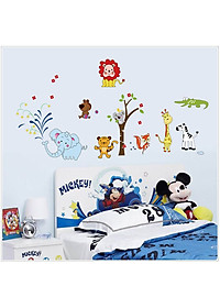 Decal dán tường vườn thú của bé - combo 2 bộ AmyShop