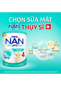Sữa bột Nestlé NAN OPTIPRO PLUS 4 1500g/lon với 5HMO giúp tiêu hóa tốt + Tăng cường đề kháng (2 - 6 tuổi) - Tặng Đồ chơi toán học cân bằng