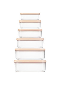 Hộp Đựng Thực Phẩm Chữ Nhật Nhiều Cỡ Có Nắp Sản Xuất Theo Tiêu Chuẩn Nhật Bản Inochi ( Tặng kèm khăn lau đa năng pakasa ) - Hàng Chính Hãng ( Giao màu ngẫu nhiên)