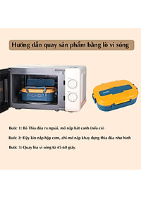 Hộp cơm giữ nhiệt Văn Phòng JIDOSA JD3850 đựng thức ăn 4 ngăn kèm bát đựng canh chống tràn