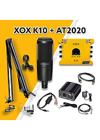 Bộ Mic Hát Livestream Soundcard XOX K10 2020 & Mic AT2020 Chất Lượng Cao, Âm Thanh Cực Kỳ Sống Động – Hàng Chính Hãng