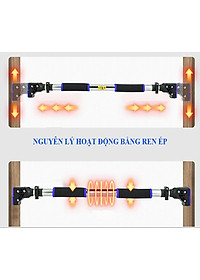 Xà đơn treo tường, gắn cửa điều chỉnh 72cm - 105cm và 93cm-140cm nặng 2kg, 2.5kg(tặng găng tay tập xà dày)