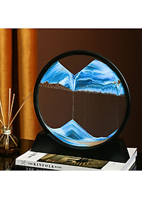 Tranh Cát 3D Chuyển Động Tranh Cát Chảy Hình Tròn Làm Quà Tặng Trang Trí Bàn Làm Việc Tinh Tế, Sang Trọng 