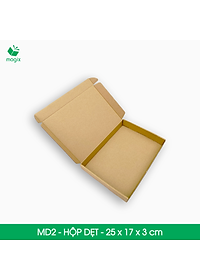 MD2 - 25x17x3 cm - 100 Thùng hộp carton trơn đóng hàng