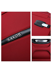 Vali Kéo Vải Du Lịch SAKOS VIVIAN 6 - Size M (24inch)/ Ký Gửi (Trung) - Khóa TSA - Chống Thấm, Trượt Nước - Hàng chính hãng