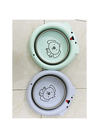 Thau (chậu) rửa mặt Nhà của Mẹ gấp gọn hình thú dễ thương, chất liệu nhựa PP cao cấp, kích thước 36cm*33cm*10cm - màu sắc giao ngẫu nhiên