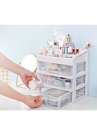 Kệ Đựng Mỹ Phẩm , Đồ Trang Điểm Trong Suốt 4 Tầng 9 Ngăn , Có Ngăn Kéo Bền Đẹp - Hàng Chính Hãng 