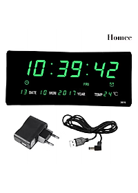 Đồng hồ điện tử treo tường có đèn LED 