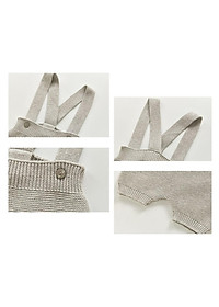 Quần yếm len dệt kim trơn màu cho bé trai và bé gái phong cách Hàn Quốc size từ 0 đến 36 tháng tuổi