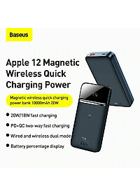 [Mẫu mới 2021]Pin dự phòng sạc không dây tích hợp nam châm Baseus Magnetic Wireless Quick Charging Power Bank (10000mAh) - Hàng chính hãng
