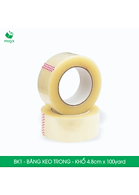 BK1 - 4.8cm loại 6 cuộn/kg - Bộ 6 cuộn băng keo đóng thùng hộp carton