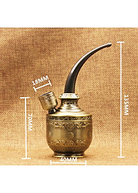Tẩu Lọc Thuốc Lọc Khói Cực Kì Tốt- tẩu hút điêu khắc màu đồng cao cấp sang trọng, quà tặng đẳng cấp