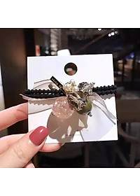 Dây buộc tóc nữ pha lê cao cấp [Set 5 dây] NASI sang trọng dễ thương phong cách hàn quốc thun cột tóc nữ co giãn tốt phụ kiện tóc