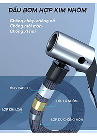 Máy Bơm Lốp Xe Điện 150PSI MH LED Thông Minh Pin Sạc Nhỏ Gọn Mạnh Mẽ Tự Động Ngắt Khi Đủ Hơi