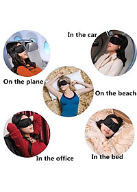 Bịt Mắt Ngủ Kèm Bịt Tai Miếng Bịt Mắt 3D Khi Ngủ, Mặt Nạ Ngủ Nam Nữ Thoáng Khí Và Mềm Mại, Nhỏ Gọn, Tiện Dụng Ngủ Trưa Văn Phòng. Giao Mầu Ngẫu Nhiên