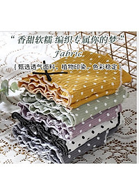Quần lót nữ cotton tinh khiết chấm bi quần giữa eo Quần sịp dễ thương Nhật Bản QL03
