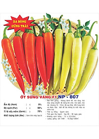Hạt giống Ớt sừng vàng da bóng trái sai và to đều VTP88