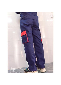 Quần kaki tím than túi hộp bảo hộ lao động SHUNI loại dày