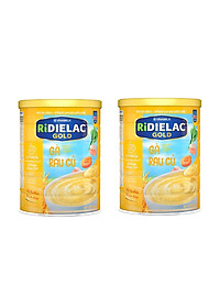 BỘ 2 LON BỘT ĂN DẶM RIDIELAC GOLD GÀ RAU CỦ - 350G