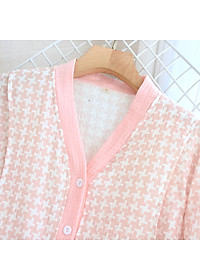 Đồ bộ bầu và sau sinh, Pijama cho con bú AZ44 chất liệu đũi xốp mặc hè thu và đông xuân