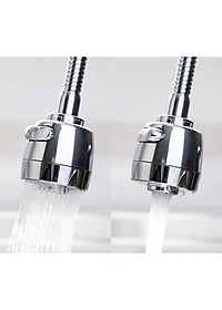 Đầu Nối Vòi Rửa Bát Tăng Áp Xoay 360 Độ Inox
