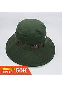Nón tai bèo, nón bo nam, nón lính mùa hè xanh vành rộng, chống nắng tốt - NBN01