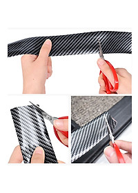 Miếng Dán Sợi Carbon Chống Va Chạm Chống Xước Chống Trượt Bảo Vệ Xe Dài 1 mét Rộng 7cm
