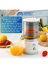 Máy vắt cam tự động, máy ép cam, máy ép hoa quả đa năng nhỏ gọn dung tích lớn, pin sạc không dây tiện lợi di chuyển - Hàng chính hãng - VinBuy