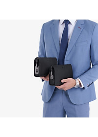 Ví Cầm Tay Clutch Nam Chính Hãng GENCE RB06 Da Bò Khóa Vân Tay Cao Cấp Màu Đen