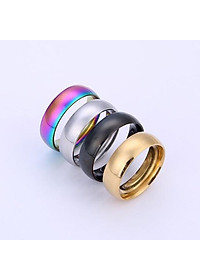 Nhẫn titan nam - Nhẫn nam inox trơn nhiều màu cao cấp thời trang thép không gỉ trangsucpt