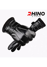 Găng tay da nam nữ chống nước cảm ứng điện thoại Rhino G903 Găng tay đi xe máy lót nỉ Siêu Ấm