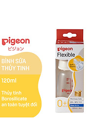 Bình sữa Pigeon cổ hẹp thủy tinh 120ml/240ml