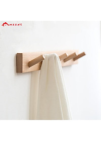 Móc gỗ treo tường trang trí, móc gỗ treo quần áo, phụ kiện  Anzzar, decor phòng ngủ