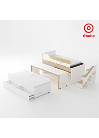 [Miễn phí vận chuyển & lắp đặt] Giường tầng trẻ em thông minh xếp gọn có bàn học và tủ Ohaha - GTXG011